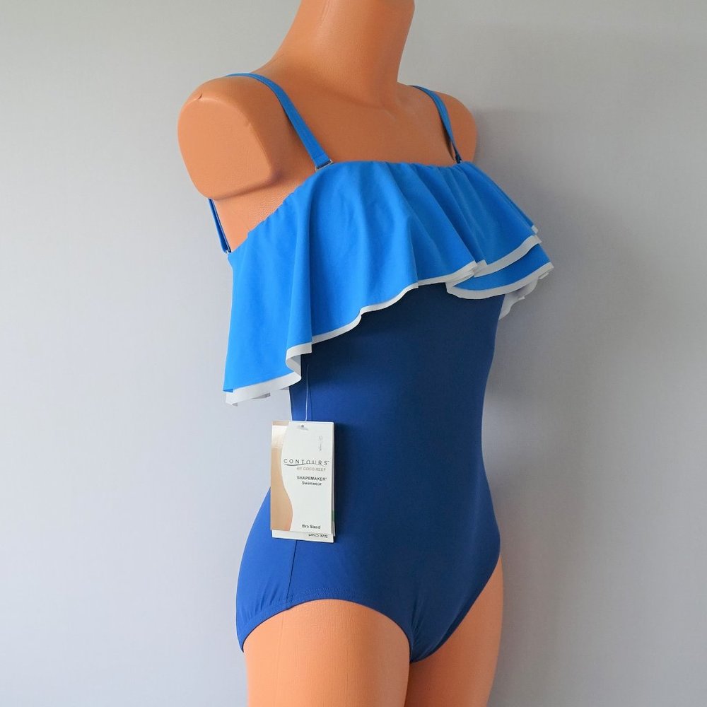 Contours by Coco Reef Agate Ruffle 1Piece Swimsuit - Picture 2 of 4